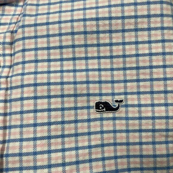 Pink & Blue Gingham Long Sleeve Button-Down - Picture 3 of 7